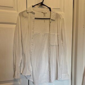 beachlunchlounge Women's White Button Down Shirt